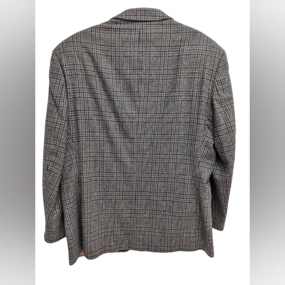 Moores Christian Dumas men's plaid tailored wool blazer size 42R - Picture 2 of 12